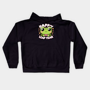 Happy Leap Year - Cute Frog Kids Hoodie